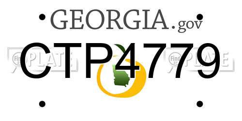 CTP4779 Georgia License Plate