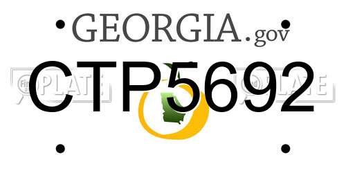 CTP5692 Georgia License Plate