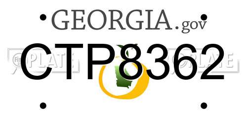 CTP8362 Georgia License Plate