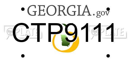 CTP9111 Georgia License Plate