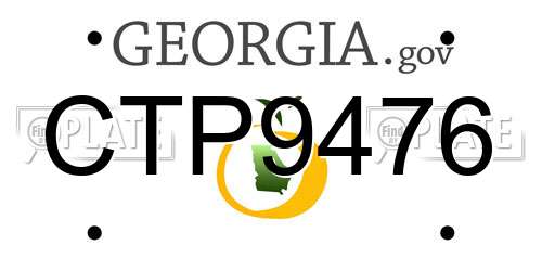 CTP9476 Georgia License Plate