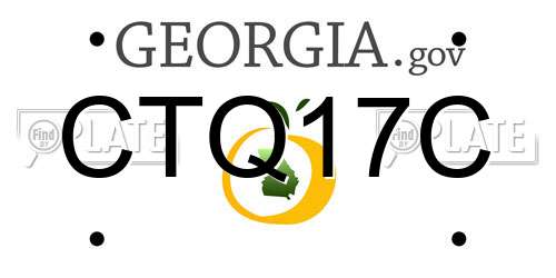 CTQ17C Georgia License Plate