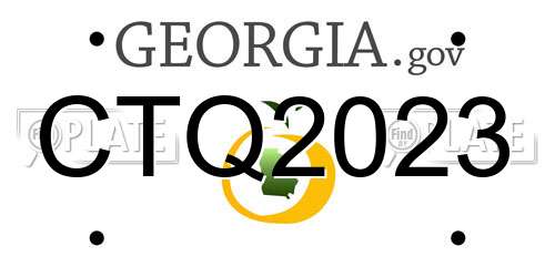 CTQ2023 Georgia License Plate