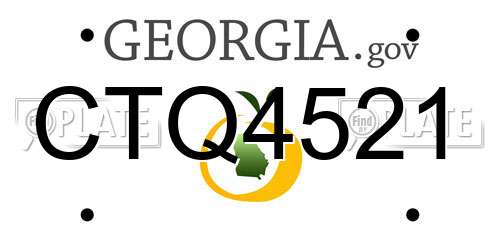 CTQ4521 Georgia License Plate