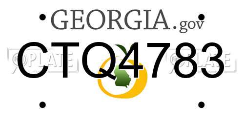 CTQ4783 Georgia License Plate