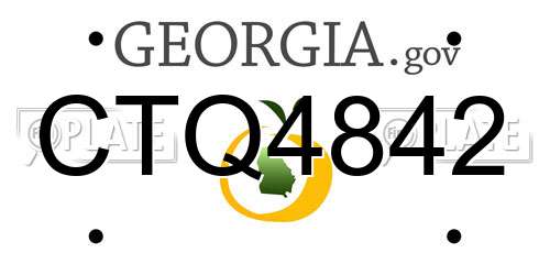 CTQ4842 Georgia License Plate