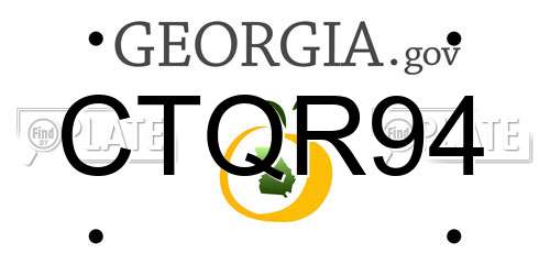 CTQR94 Georgia License Plate