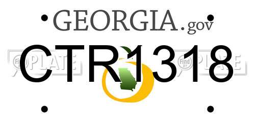 CTR1318 Georgia License Plate