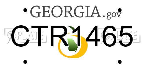 CTR1465 Georgia License Plate