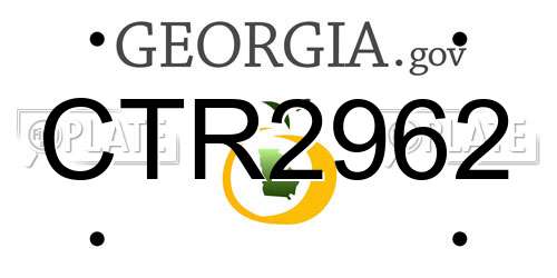 CTR2962 Georgia License Plate