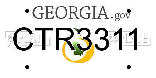 CTR3311 Georgia License Plate