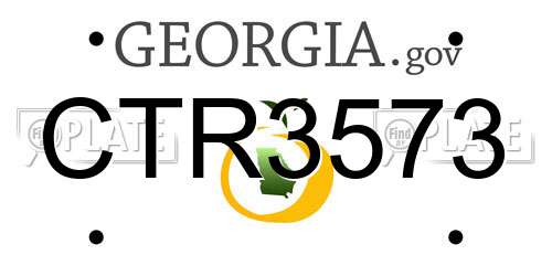 CTR3573 Georgia License Plate