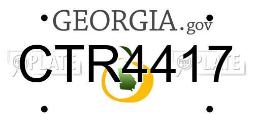 CTR4417 Georgia License Plate