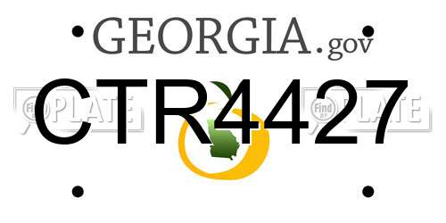 CTR4427 Georgia License Plate