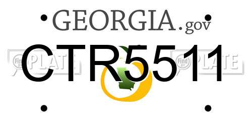 CTR5511 Georgia License Plate