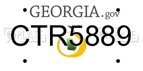 CTR5889 Georgia License Plate