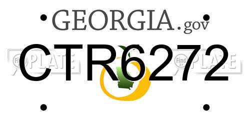 CTR6272 Georgia License Plate