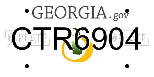 CTR6904 Georgia License Plate