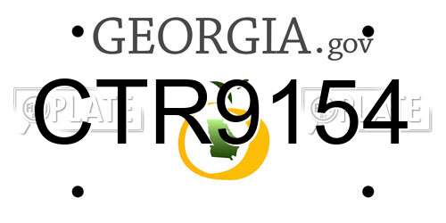 CTR9154 Georgia License Plate