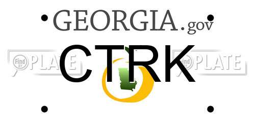 CTRK Georgia License Plate
