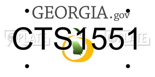 CTS1551 Georgia License Plate