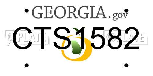 CTS1582 Georgia License Plate
