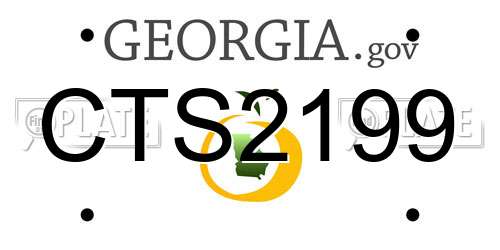 CTS2199 Georgia License Plate
