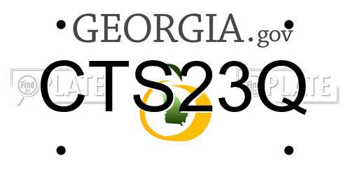 CTS23Q Georgia License Plate