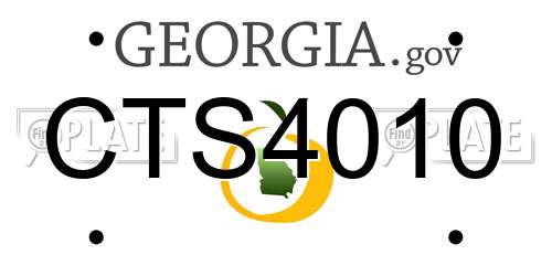 CTS4010 Georgia License Plate