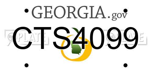 CTS4099 Georgia License Plate