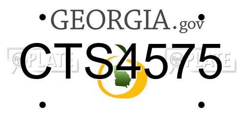 CTS4575 Georgia License Plate