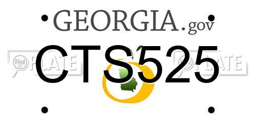 CTS525 Georgia License Plate