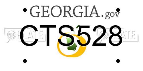 CTS528 Georgia License Plate