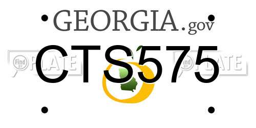 CTS575 Georgia License Plate
