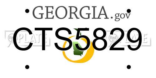 CTS5829 Georgia License Plate