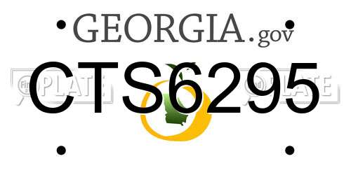 CTS6295 Georgia License Plate