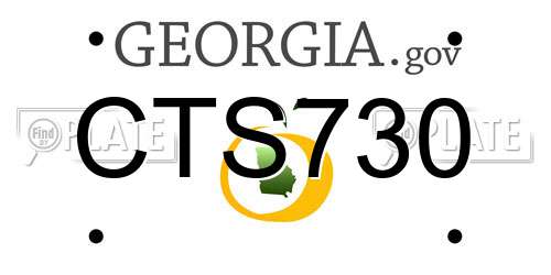 CTS730 Georgia License Plate