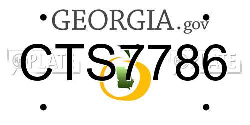 CTS7786 Georgia License Plate