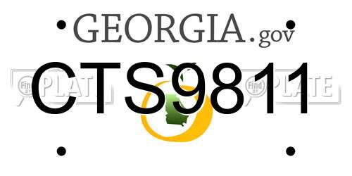 CTS9811 Georgia License Plate