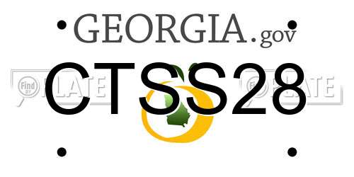 CTSS28 Georgia License Plate