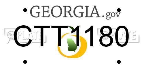 CTT1180 Georgia License Plate