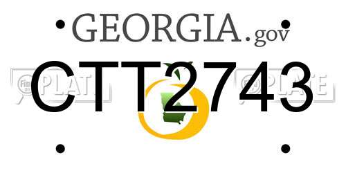 CTT2743 Georgia License Plate