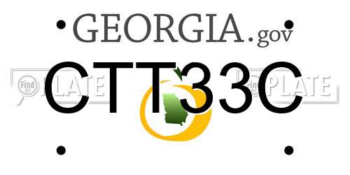 CTT33C Georgia License Plate