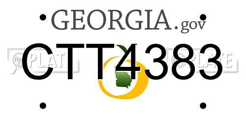 CTT4383 Georgia License Plate