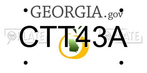 CTT43A Georgia License Plate