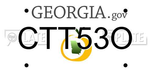 CTT53O Georgia License Plate