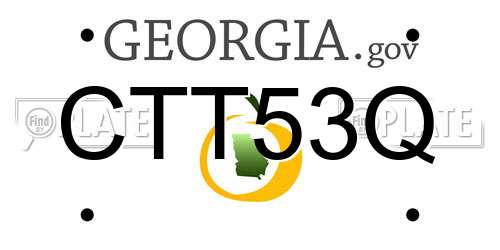 CTT53Q Georgia License Plate