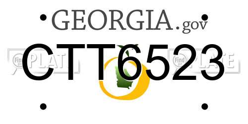 CTT6523 Georgia License Plate