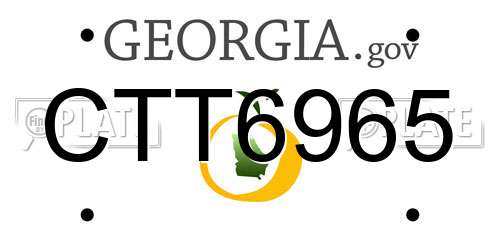 CTT6965 Georgia License Plate