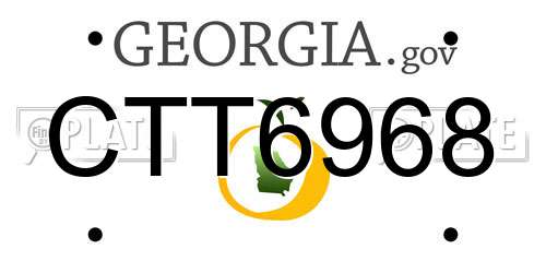 CTT6968 Georgia License Plate